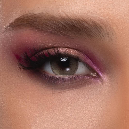 لنز سبز عسلی دور دار Ice Sole Brown T2 - Image 2