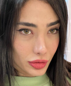 خرید لنز سبز عسلی بدون دور Lemon