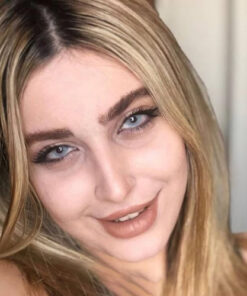 خرید لنز طوسی آبی بدون دور Alaska