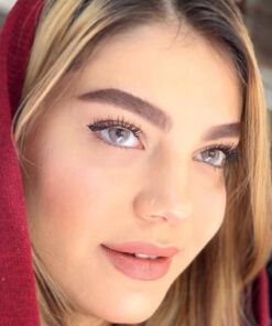 خرید لنز طوسی عسلی دور دار Apricot