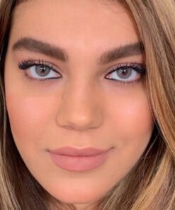 خرید لنز طوسی عسلی دور دار Lolite