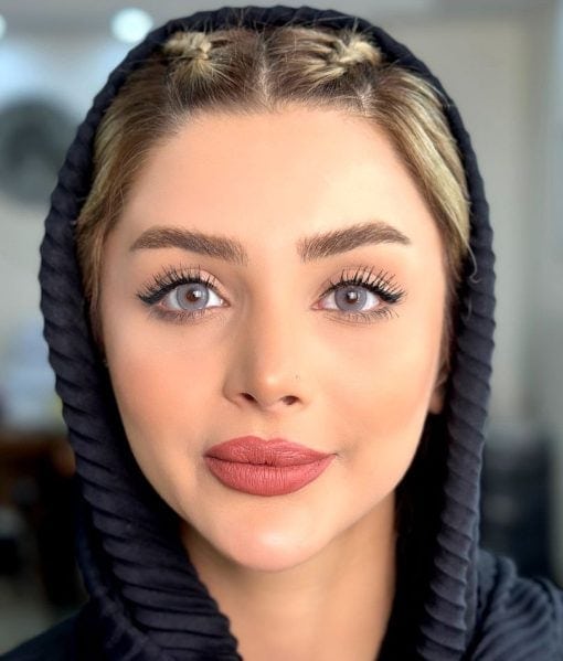 خرید لنز طوسی یخی دور دار Radin White