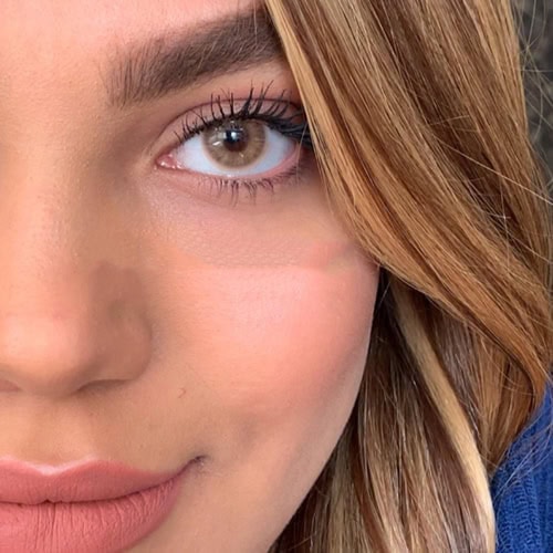 لنز عسلی بدون دور Tan - Image 2