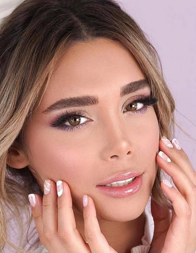 خرید لنز عسلی دور دار Caramel