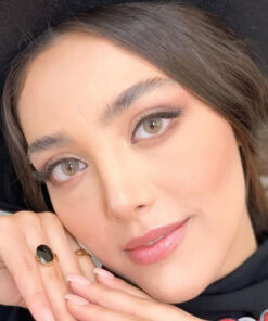 خرید لنز سبز عسلی بدون دور Hazelnut