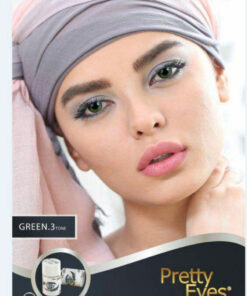 لنز سبز عسلی دور دار Green tone 3
