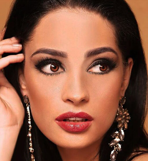 لنز عسلی دور دار Brown