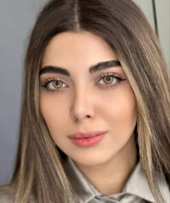 خرید لنز سبز عسلی دور دار Virginia