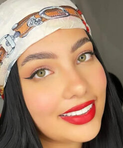 خرید لنز سبز عسلی دور دار Lio Cappuccino