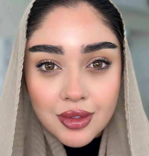 خرید لنز عسلی دور دار Rose