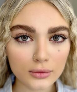 خرید لنز طوسی سبز دور دار Amelia