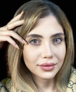 خرید لنز طوسی عسلی دور دار Montana