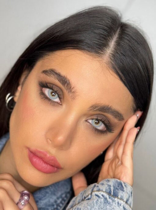 خرید لنز آبی بدون دور Sky Blue