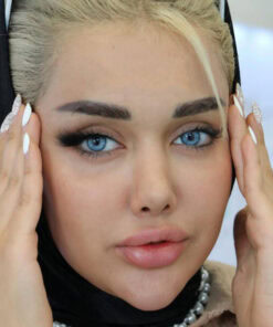 خرید لنز آبی دور دار Blue Jeans