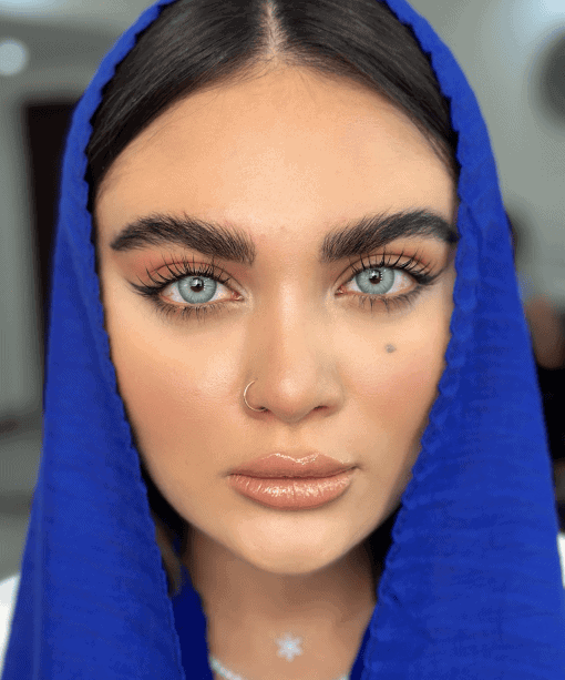 خرید لنز سبز دور دار Barbie Blue