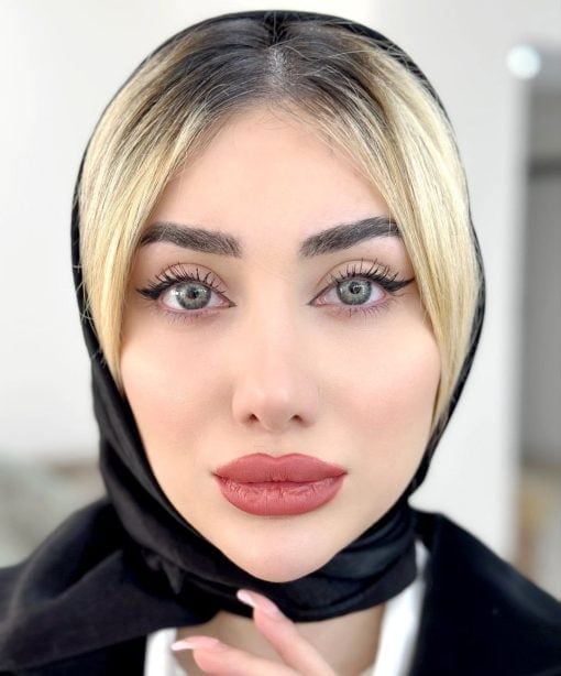خرید لنز طوسی سبز دور دار Erica