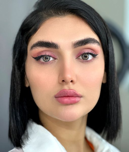 خرید لنز طوسی عسلی دور دار Azalea