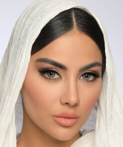 خرید لنز طوسی عسلی دور دار Hazel