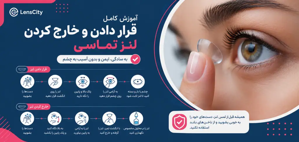 طریقه گذاشتن و برداشتن لنز برای اولین بار