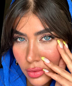 خرید لنز آبی اقیانوسی دور دار Desi Blue