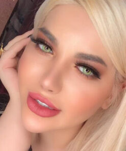 خرید لنز سبز عسلی دور دار Big Pupil Gray Green