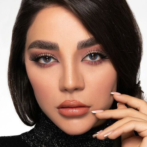 خرید لنز فستیوال مورنینگ رنگ بلو تن1