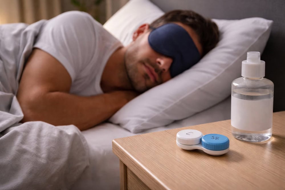 ایا میتوان با لنز خوابید؟