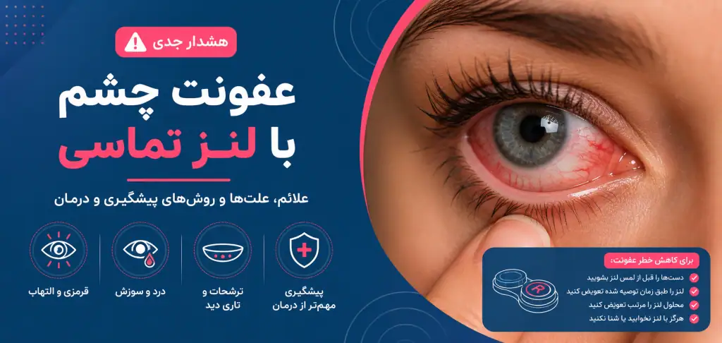 عفونت چشم با لنز