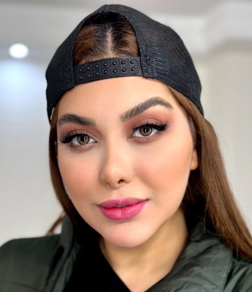 خرید لنز سبز عسلی دور دار Charming Green