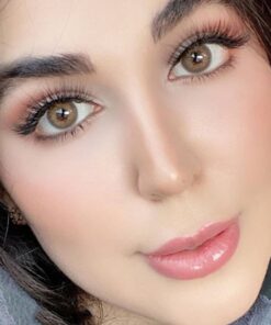خرید لنز طوسی عسلی بدون دور Kaf