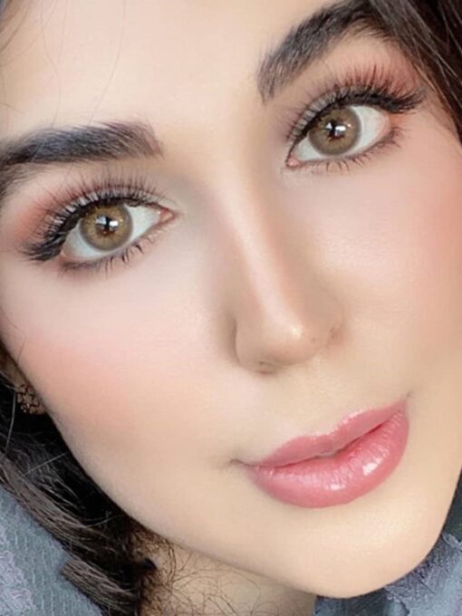 خرید لنز طوسی عسلی بدون دور Kaf