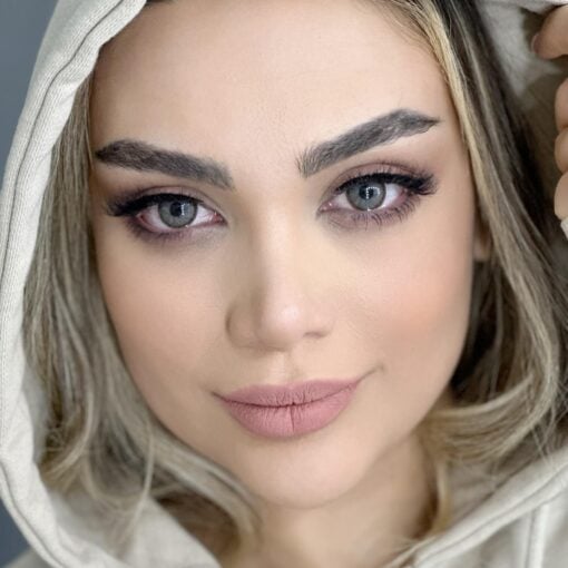 خرید لنز طوسی عسلی دور دار Lumirere Hazel
